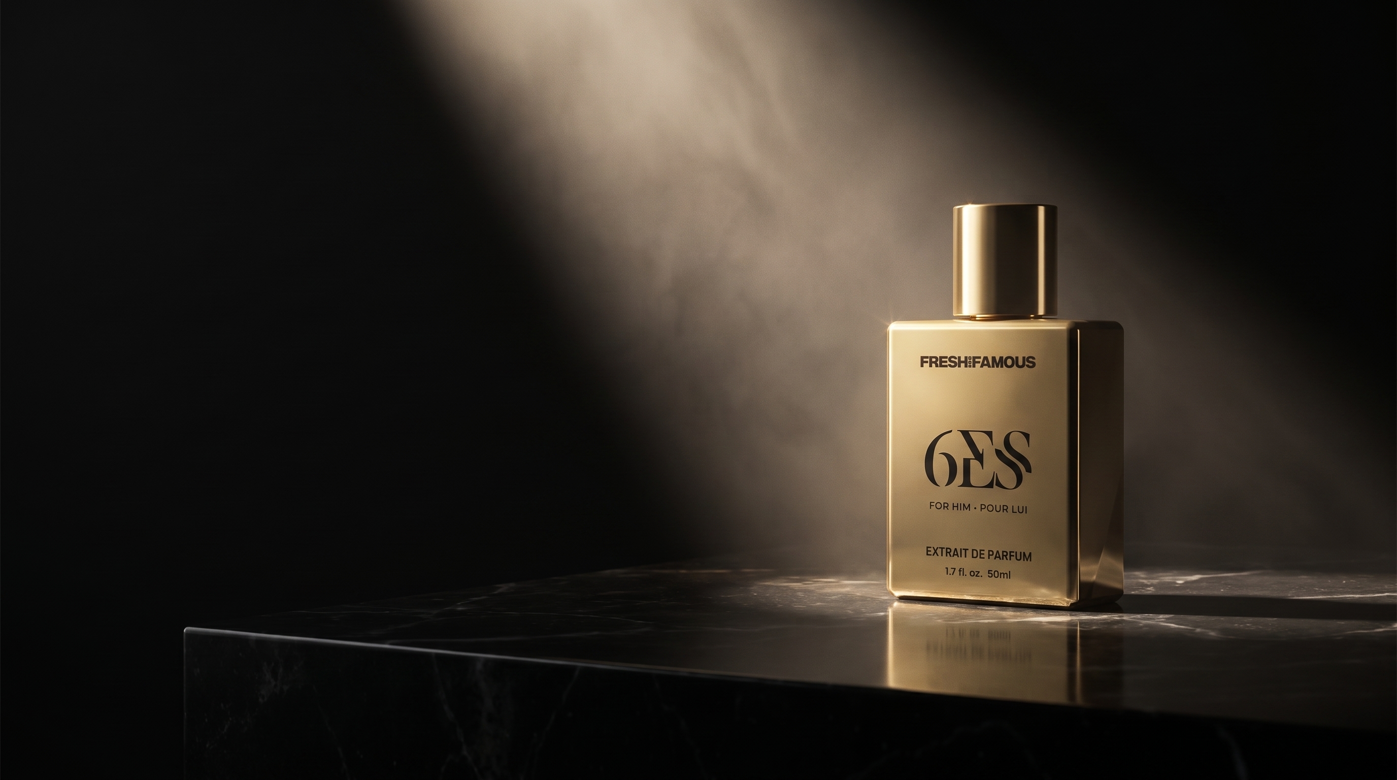 6ES luxury perfume bottle on marble