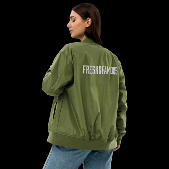 sustainable bomber jacket